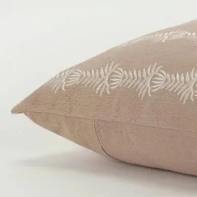 20"x20" Oversize Botanical Striped Square Throw Pillow Cover Taupe - Rizzy Home