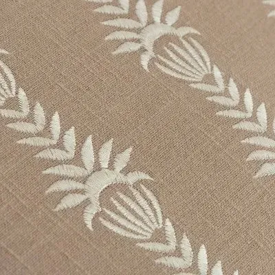 20"x20" Oversize Botanical Striped Square Throw Pillow Cover Taupe - Rizzy Home