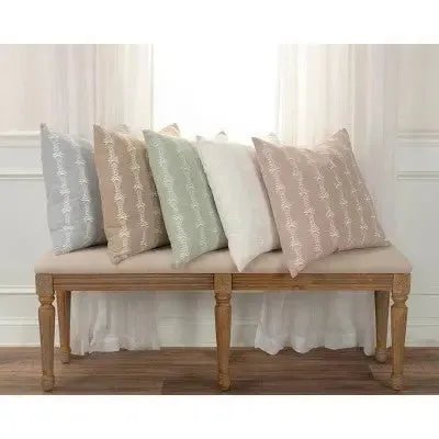 20"x20" Oversize Botanical Striped Square Throw Pillow Cover Taupe - Rizzy Home