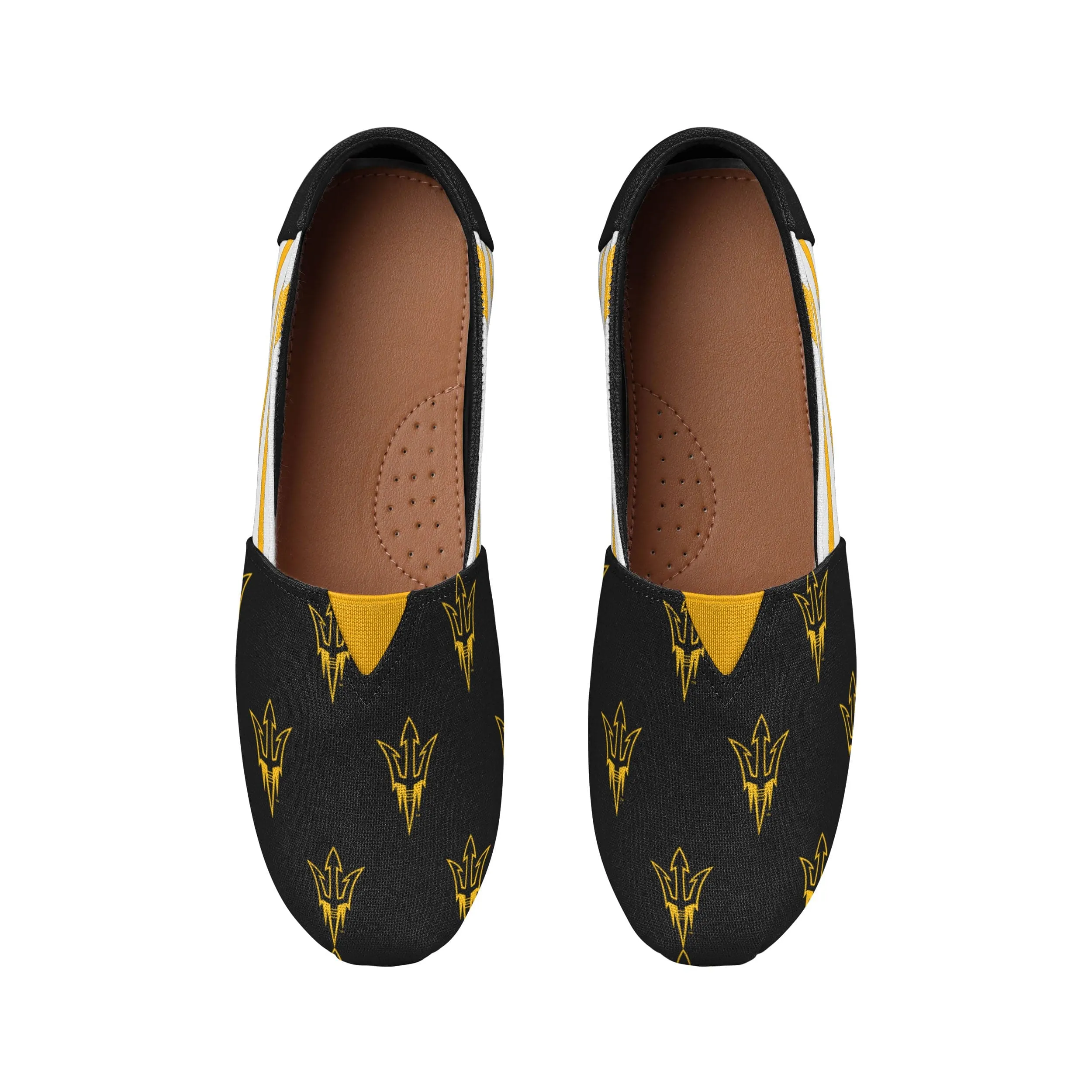 Arizona State Sun Devils NCAA Womens Stripe Canvas Shoes