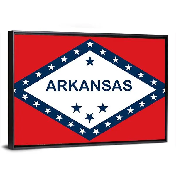 Arkansas State Flag Canvas Wall Art