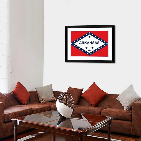 Arkansas State Flag Canvas Wall Art