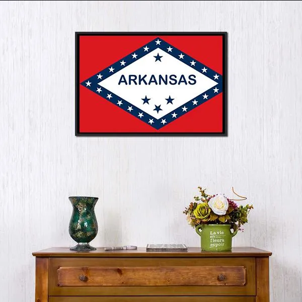Arkansas State Flag Canvas Wall Art