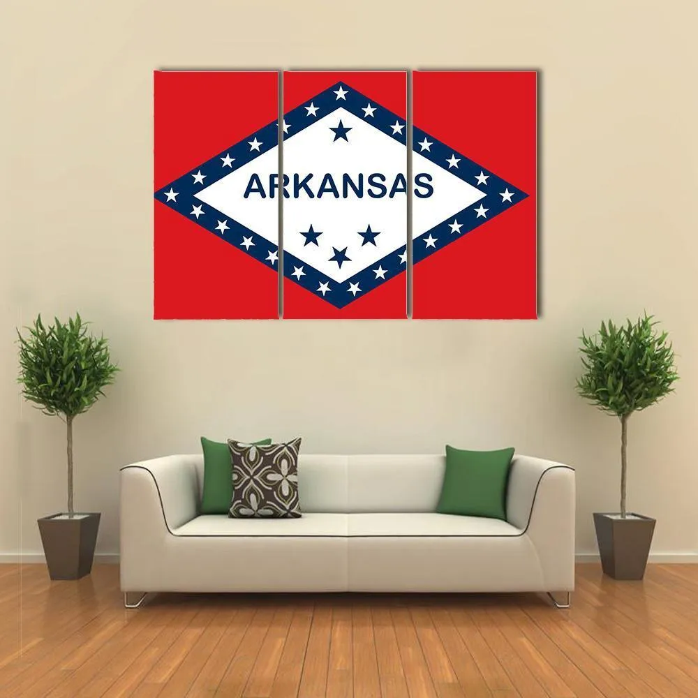 Arkansas State Flag Canvas Wall Art