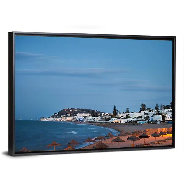 Beach In Gammarth Canvas Wall Art
