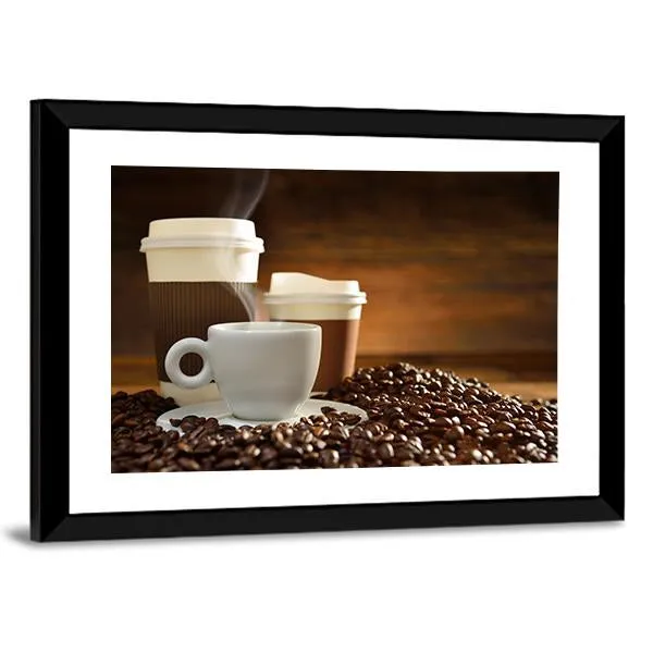 Cups Of Coffee Canvas Wall Art