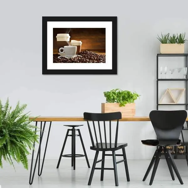 Cups Of Coffee Canvas Wall Art