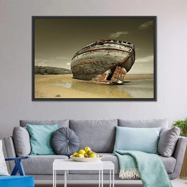 Dulas Bay Shipwreck Canvas Wall Art