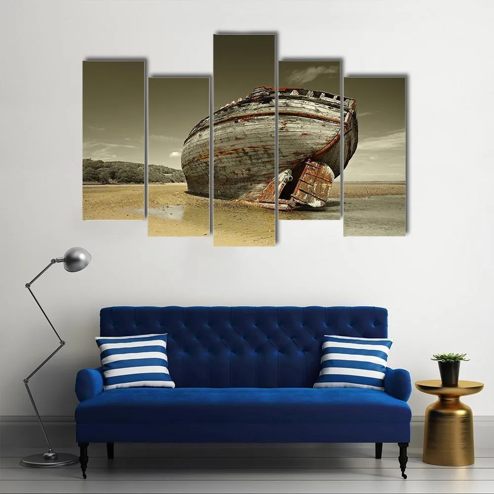 Dulas Bay Shipwreck Canvas Wall Art