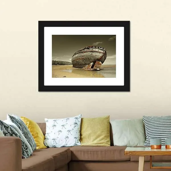 Dulas Bay Shipwreck Canvas Wall Art