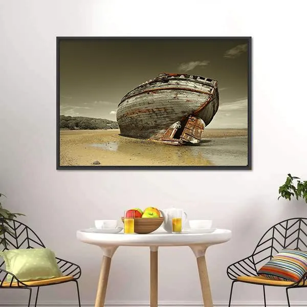 Dulas Bay Shipwreck Canvas Wall Art