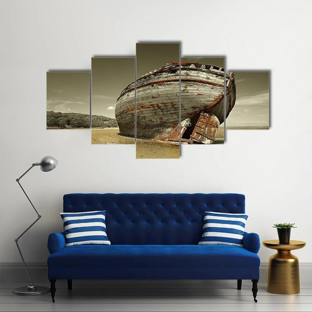 Dulas Bay Shipwreck Canvas Wall Art