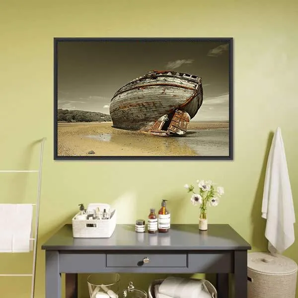 Dulas Bay Shipwreck Canvas Wall Art