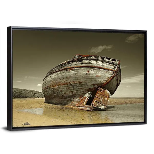 Dulas Bay Shipwreck Canvas Wall Art