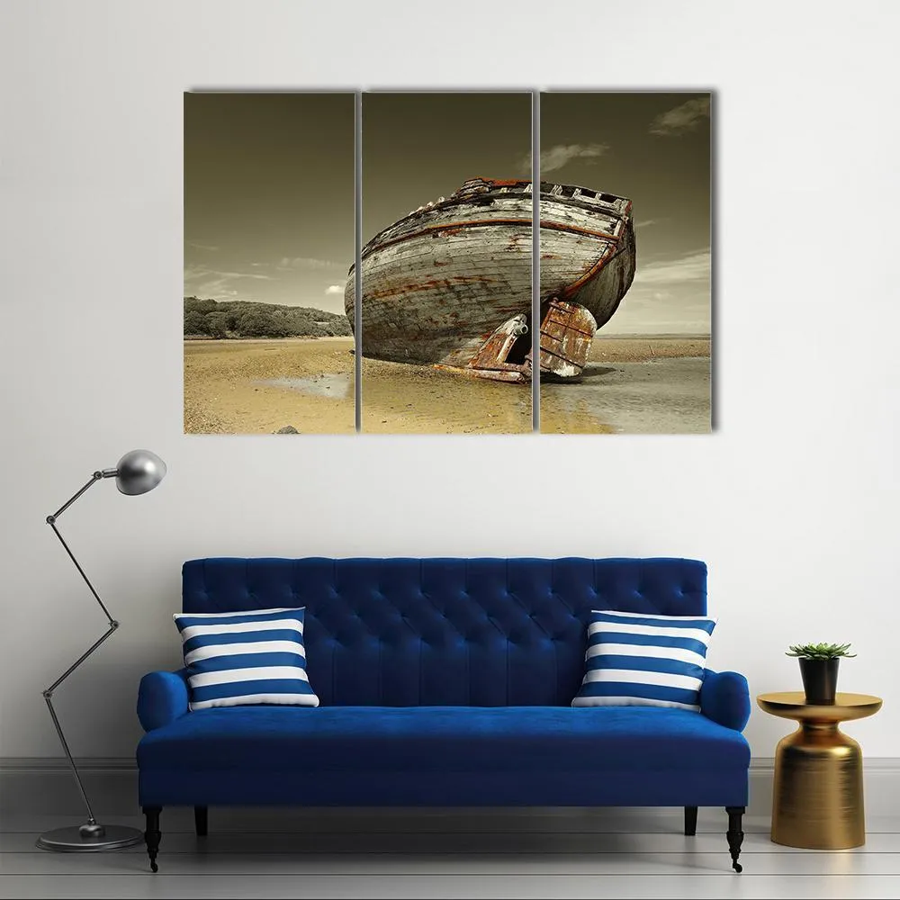 Dulas Bay Shipwreck Canvas Wall Art