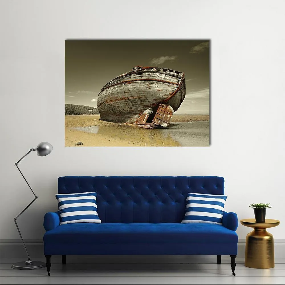 Dulas Bay Shipwreck Canvas Wall Art