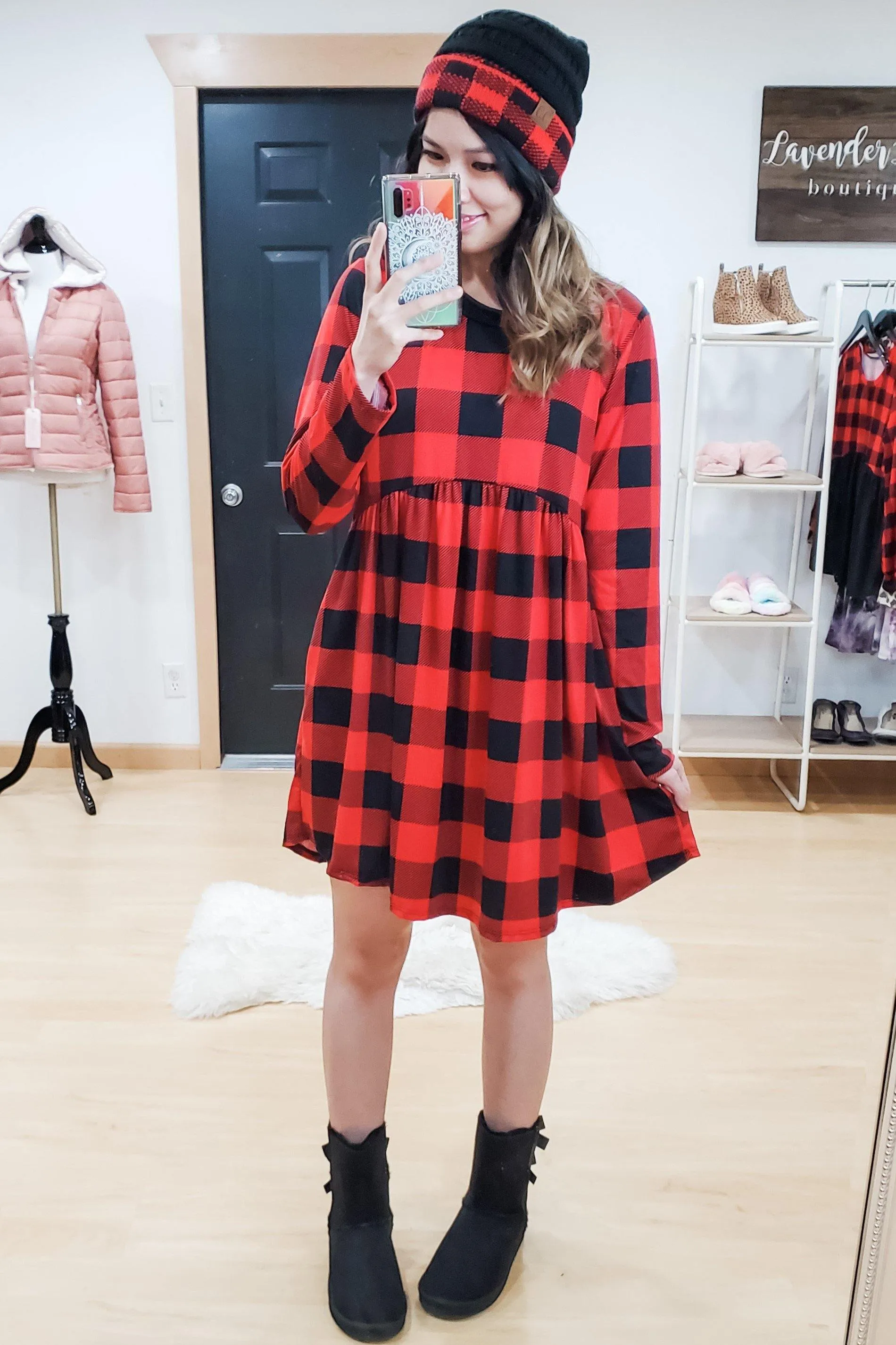 FINAL SALE - Black Bow Faux Fur Boots