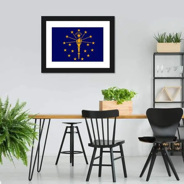 Flag Of Indiana Canvas Wall Art