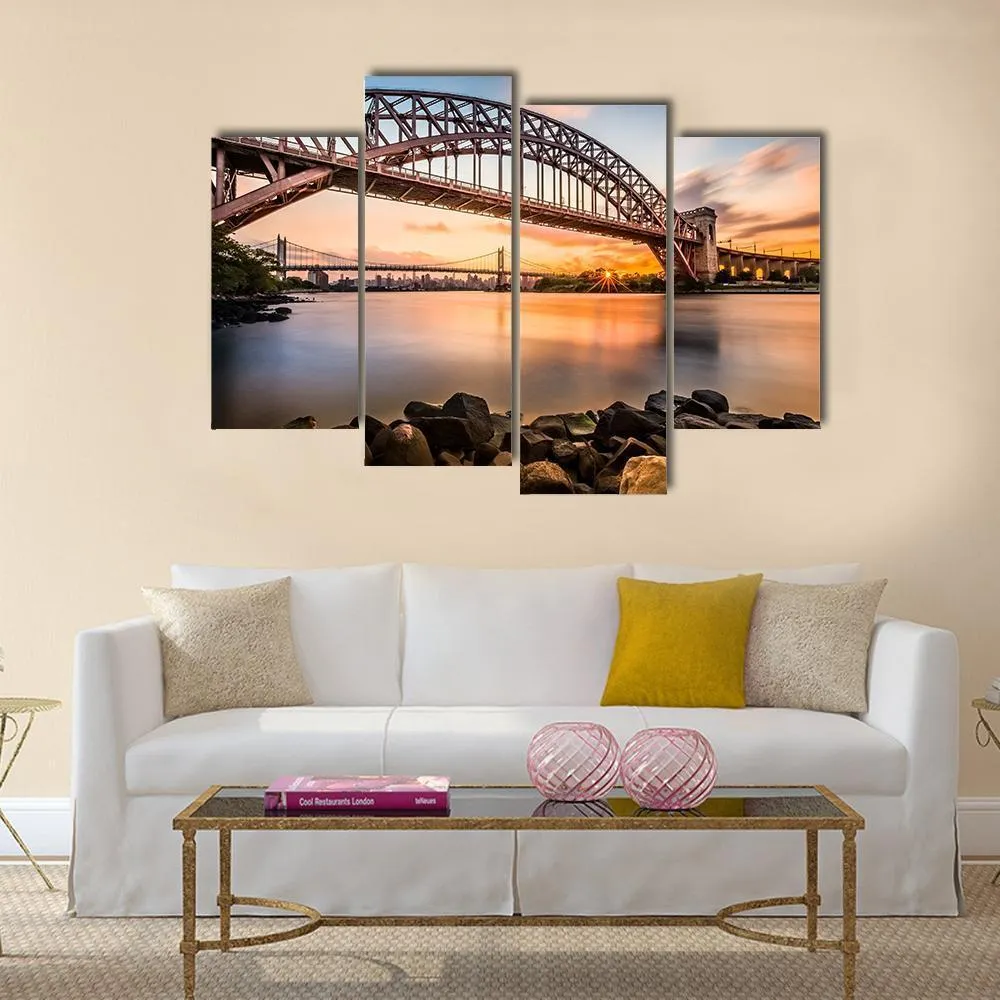 Hell Gate & Triboro Bridge Canvas Wall Art