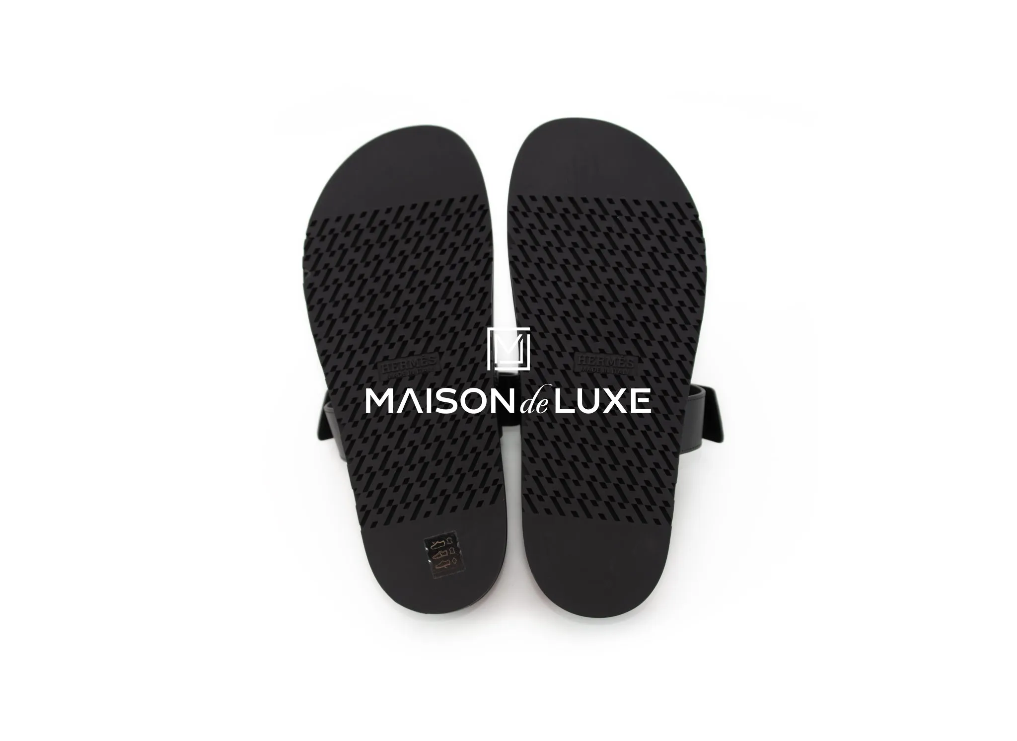 Hermes Men's Black Chypre Sandal 43