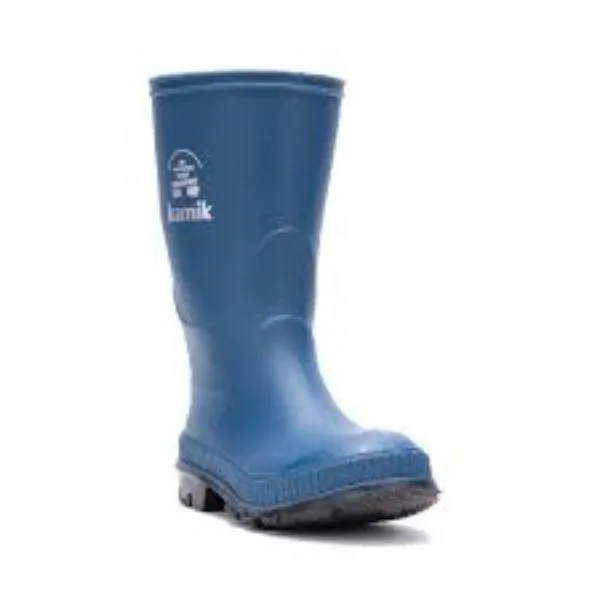 Kamik Stomp Boys Rain Boots Light Navy (Made in Canada)