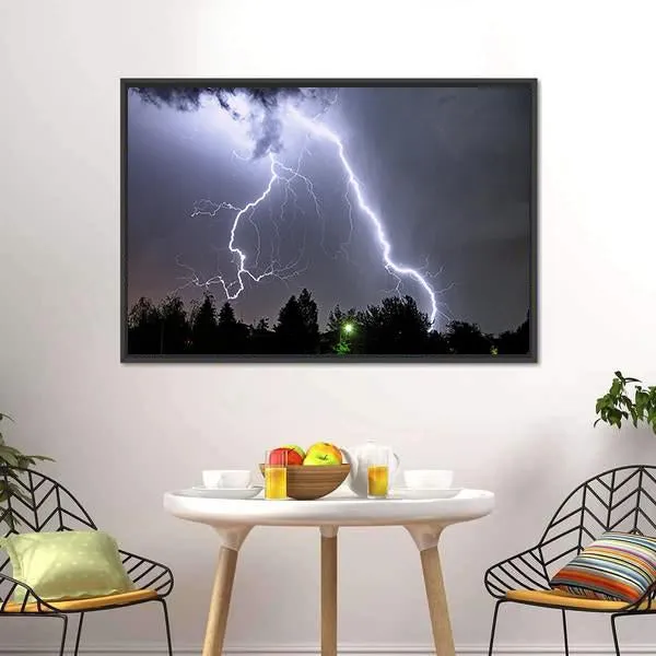 Lightning In Tucson Valley Canvas Wall Art