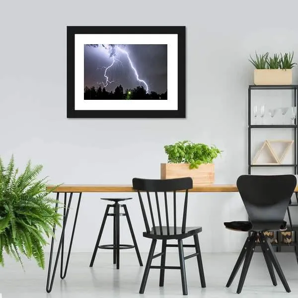Lightning In Tucson Valley Canvas Wall Art