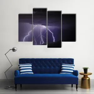 Lightning In Tucson Valley Canvas Wall Art