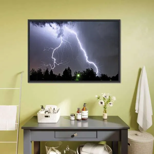 Lightning In Tucson Valley Canvas Wall Art