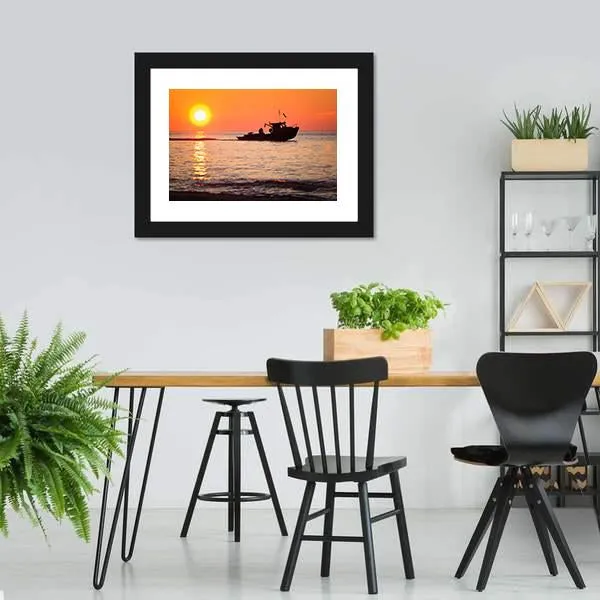 Lobster Fishing Boat Canvas Wall Art