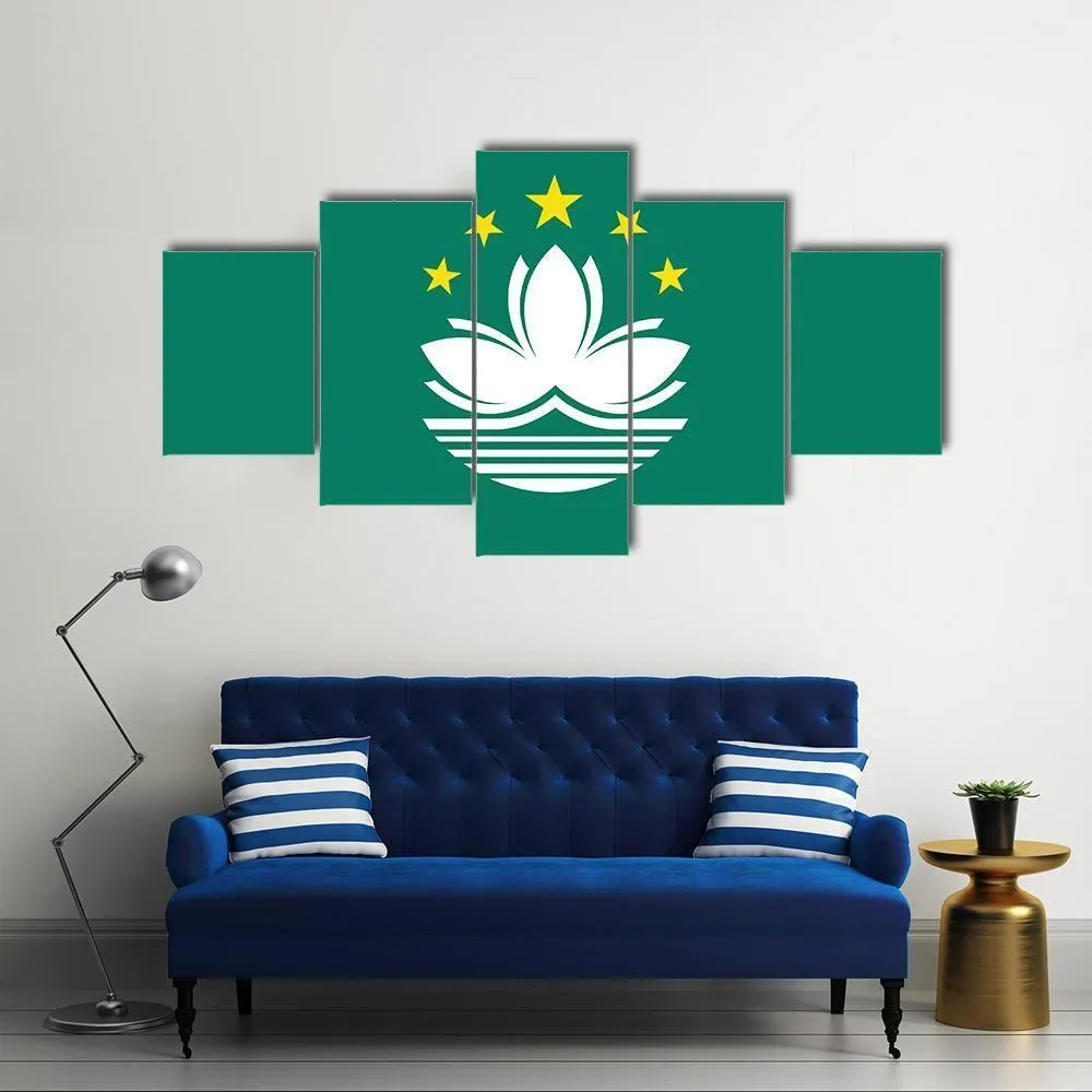 Macau Flag Canvas Wall Art
