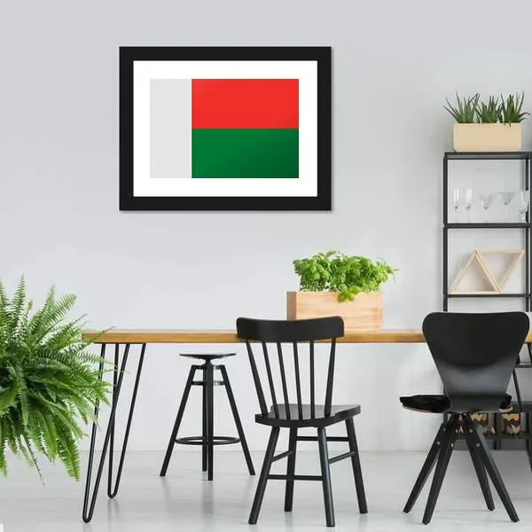 Madagascar Flag Canvas Wall Art