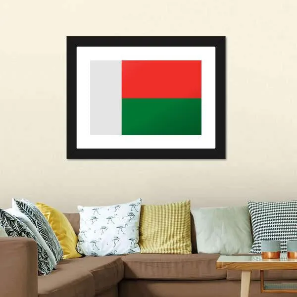 Madagascar Flag Canvas Wall Art