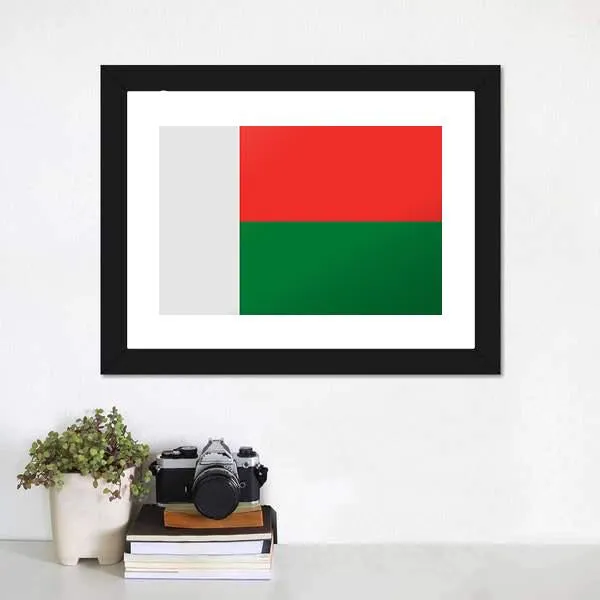 Madagascar Flag Canvas Wall Art
