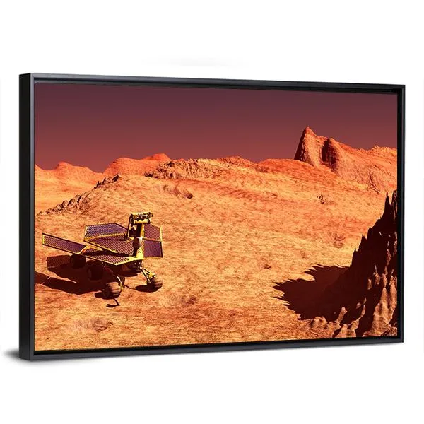 Mars Rover On Mars Canvas Wall Art