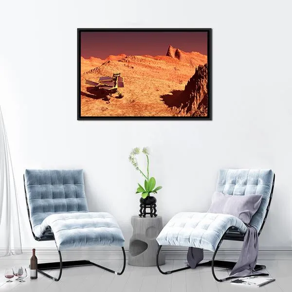 Mars Rover On Mars Canvas Wall Art