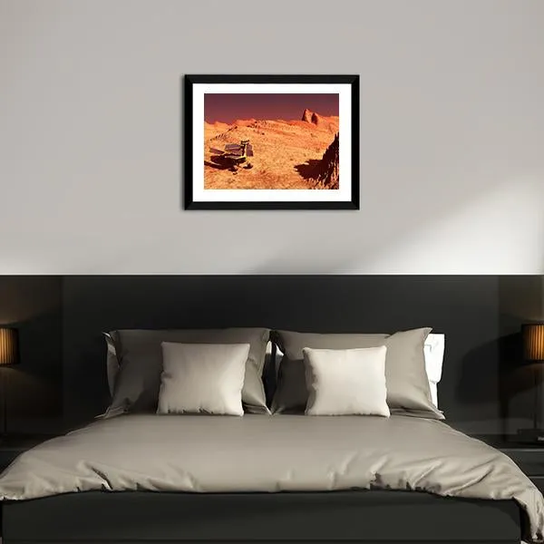 Mars Rover On Mars Canvas Wall Art