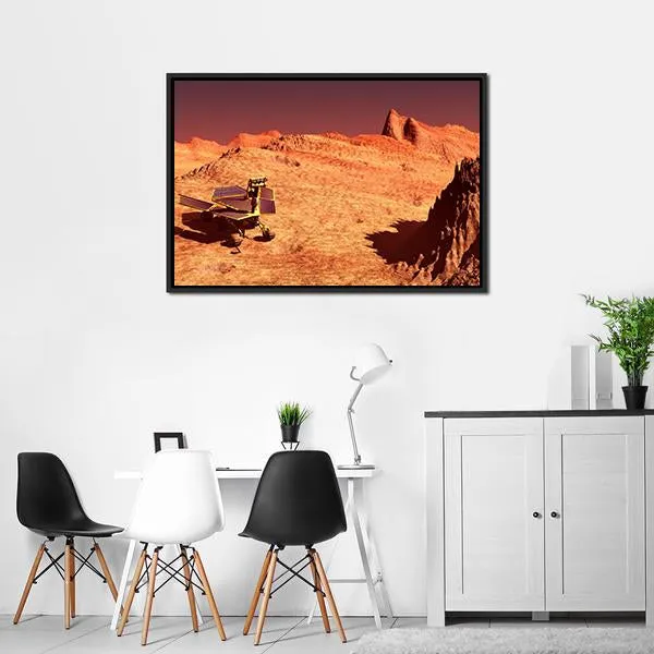 Mars Rover On Mars Canvas Wall Art