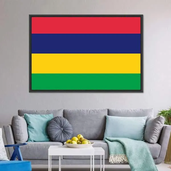 Mauritius Flag Canvas Wall Art