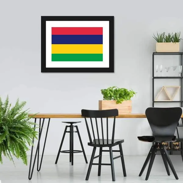 Mauritius Flag Canvas Wall Art