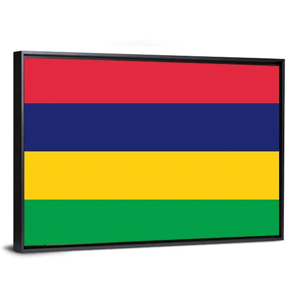 Mauritius Flag Canvas Wall Art