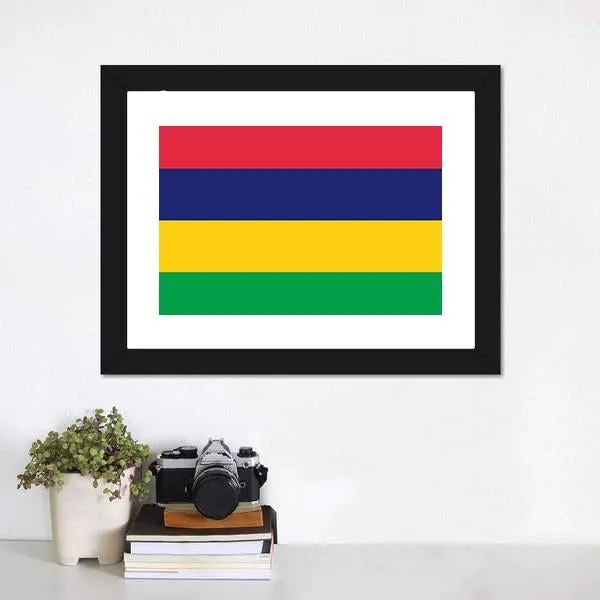 Mauritius Flag Canvas Wall Art