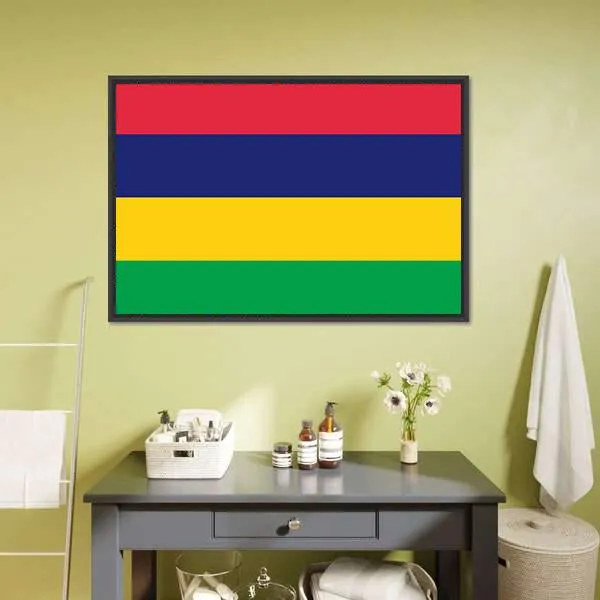 Mauritius Flag Canvas Wall Art