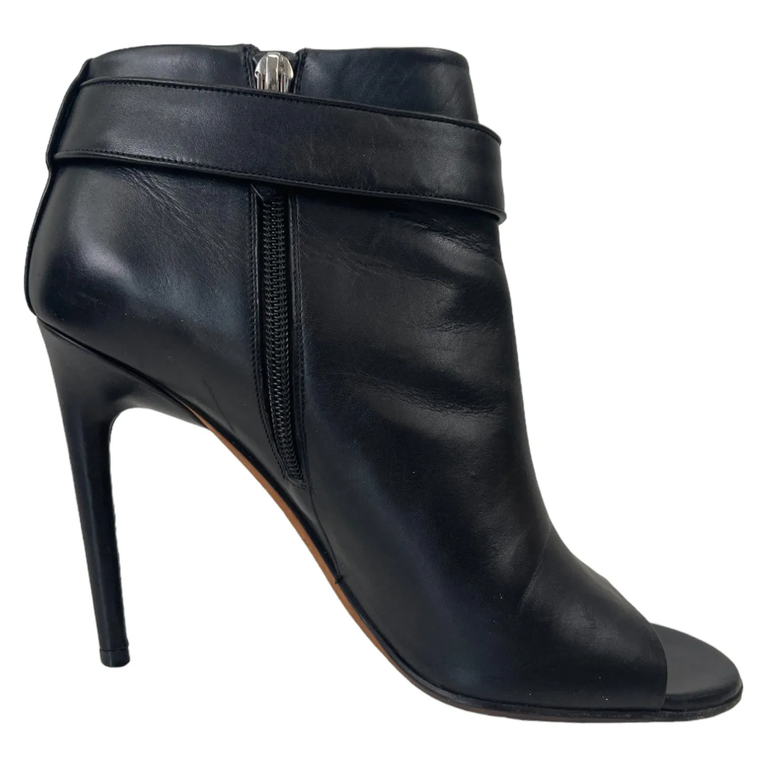 Women's Leather Shark Heeled Boots Black Size EU 41 / UK 8