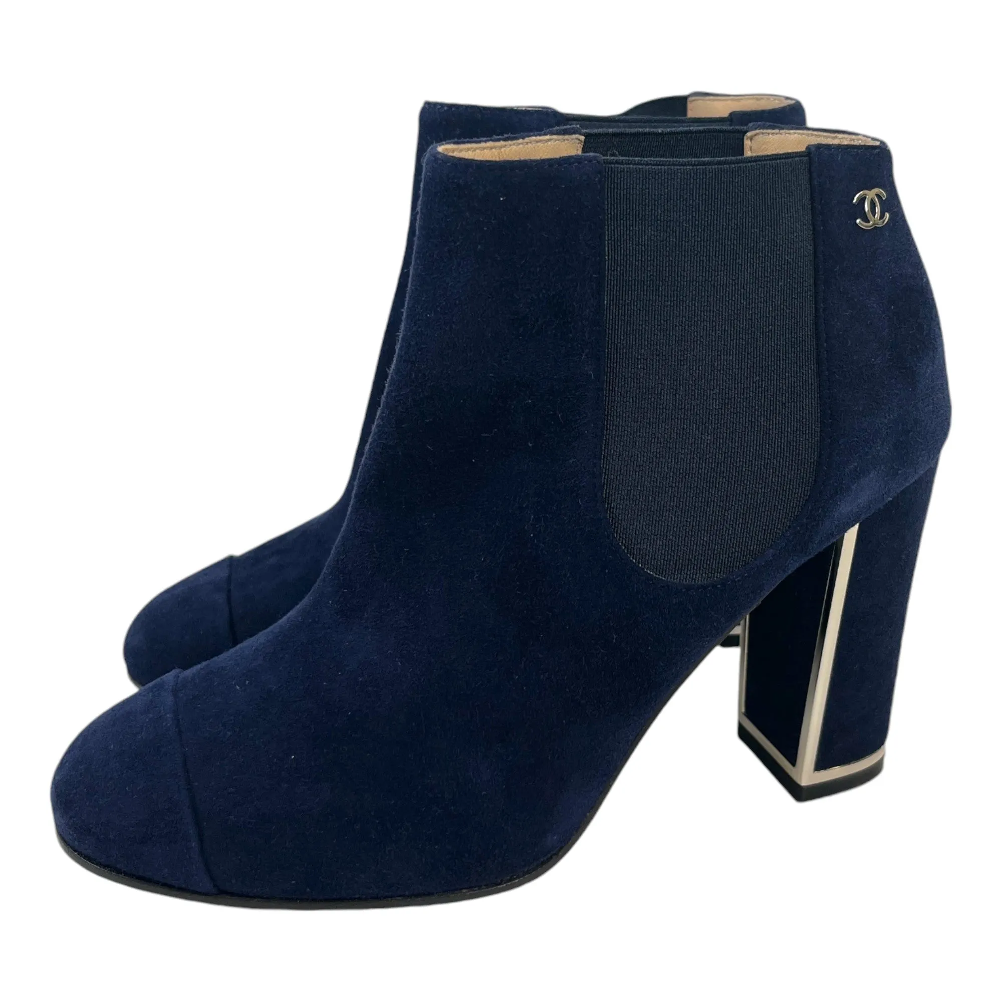 Women's Suede Cc Heeled Boots Navy Size EU 35.5 / UK 2.5