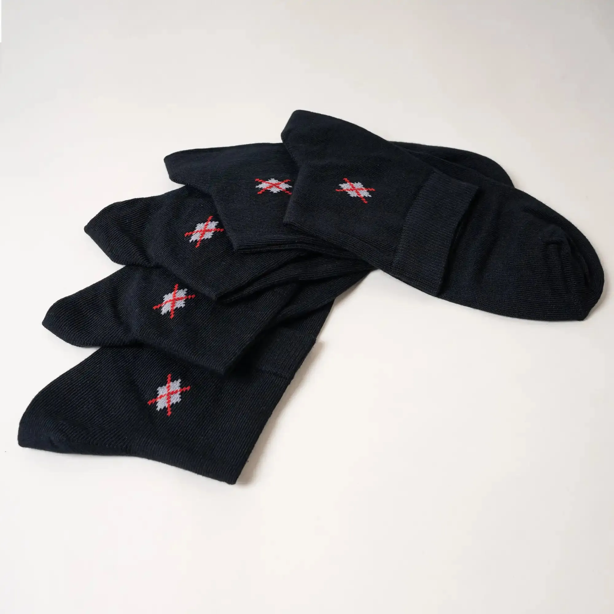 Young Wings Men's Black Colour Cotton Fabric Solid Ankle Length Socks - Pack of 5, Style no. 2200-M1